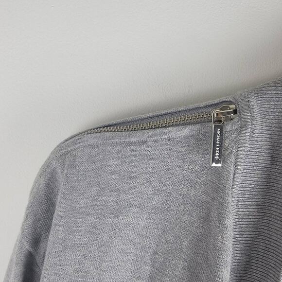 Michael Kors Zip Shoulder Fly Away Cardigan Gray Long Sleeve Gray Size S - Picture 5 of 6